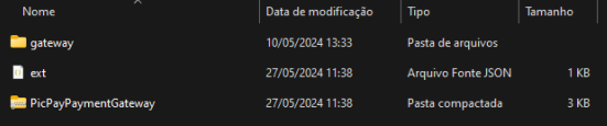 Demonstração do novo arquivo PicPaymentGateway.zip gerado novamente